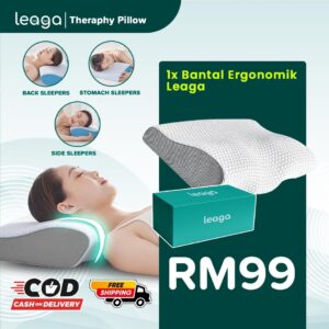 (NEW LEAGA PILLOW) Therapy Pillow- Pakej Single – 1 PCS